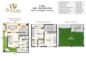 Floor Plan in 4 BHK Villa at VK Sky Villa, Autadwadi Handewadi – for Sale