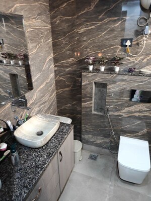 Bathroom in 3 BHK Builder Floor at Tagore Park – for Rent