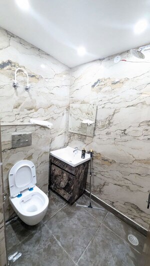 Bathroom in 3 BHK Builder Floor at Ashoka Enclave 3, Sector 35 – for Rent