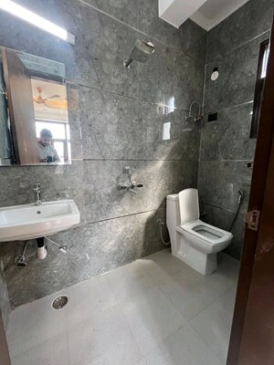 Bathroom in 3 BHK Apartment at Chattarpur – for Rent