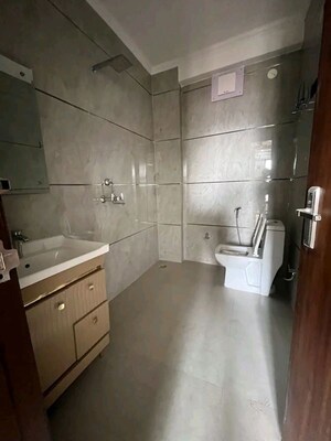 Bathroom in 3 BHK Apartment at Chattarpur – for Rent