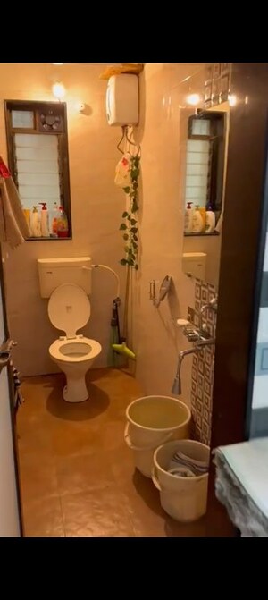Bathroom in 1 BHK Apartment at Juhu Jivan, Juhu – for Rent