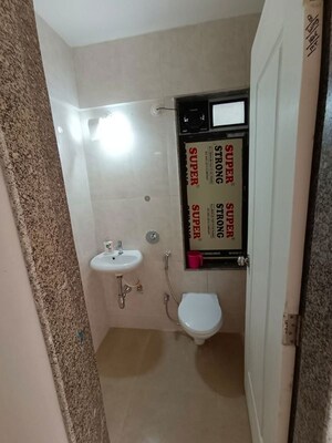 Bathroom in 2 BHK Apartment at BG Shirke Monte Verita, Borivali East – for Rent