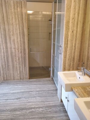 Bathroom in 3 BHK Builder Floor at Defence Colony – for Rent
