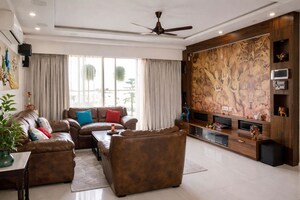 Living Room in 4 BHK Apartment at Kolte Patil Tuscan Estate Signature Meadows, Kharadi – for Rent