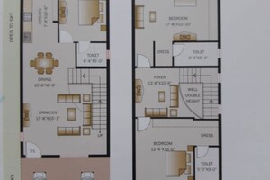 Floor Plan in 3 BHK Villa at Vineyard Corner Stone, Ramamurthy Nagar – for Sale