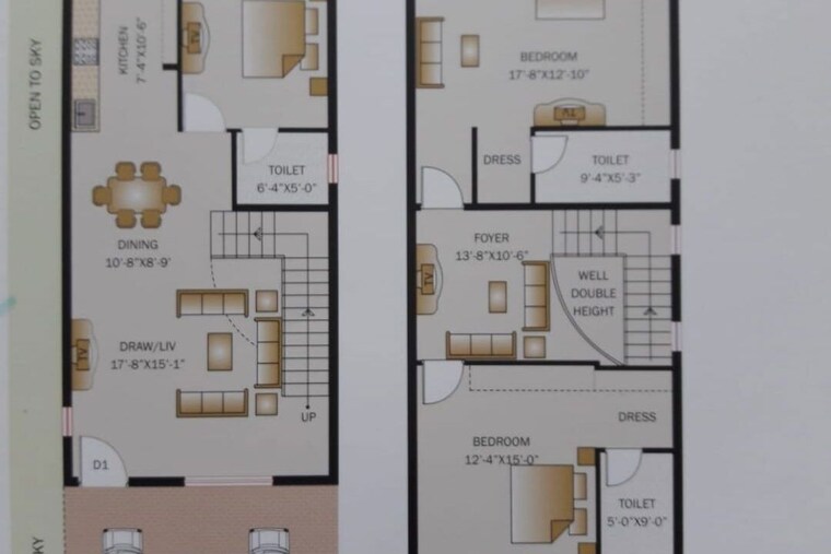 Floor Plan, vineyard-corner-stone 3 Bedroom 2090 Sq.Ft. Villa In Ramamurthy Nagar Bangalore 10361443