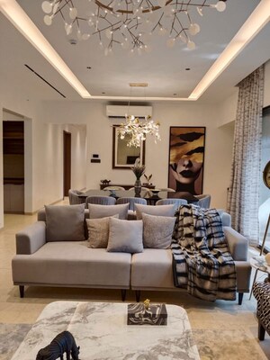 Living Room in 4 BHK Apartment at Unique Envogue, Mundhwa – for Sale