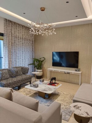 Living Room in 4 BHK Apartment at Unique Envogue, Mundhwa – for Sale
