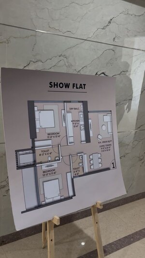 Floor Plan in 2 BHK Apartment at Dadar West – for Sale