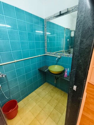 Bathroom in 3 BHK Apartment at Landmark Apartment Santacruz, Vakola – for Rent