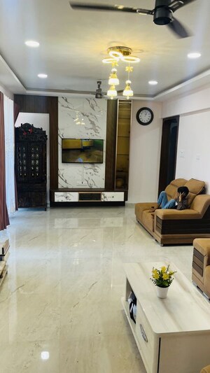 Living Room in 3 BHK Builder Floor at Wadhwani Om Mangalam Yash, Kiwale – for Rent