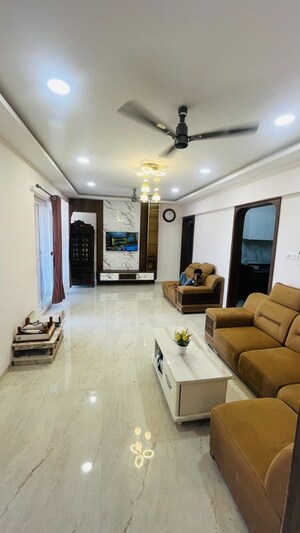 Living Room in 3 BHK Builder Floor at Wadhwani Om Mangalam Yash, Kiwale – for Rent