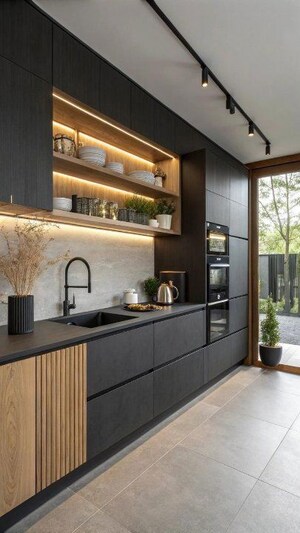 Kitchen in 2 BHK Apartment at Nri Layout – for Sale