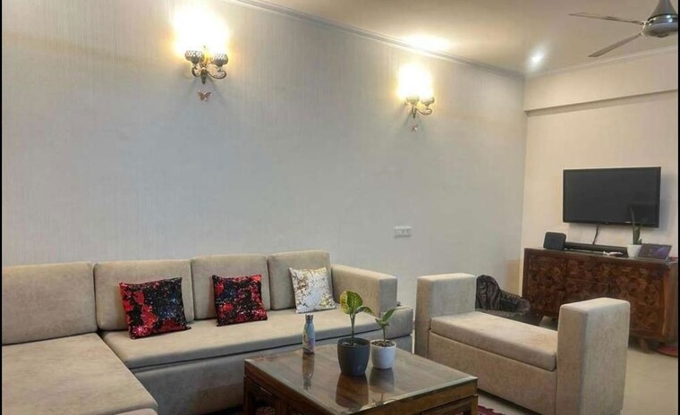 Living Room, highland-park-chandigarh 2 Bedroom 1100 Sq.Ft. Apartment In Bhabat Zirakpur 10362509