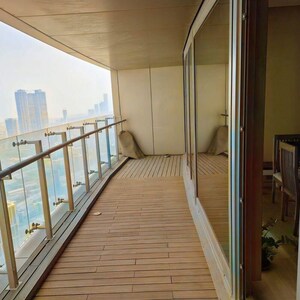 Balcony in 4 BHK Apartment at Lodha World Crest, Worli – for Rent