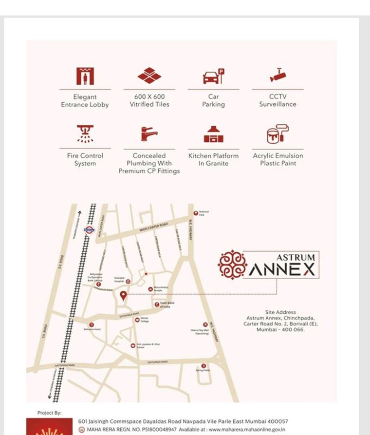 Map Location, astrum-annex 1 Bedroom 350 Sq.Ft. Apartment In Borivali East Mumbai 10235599