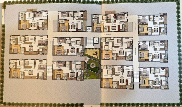 Master Plan, shree-padmaja-the-nest 3 Bedroom 1343 Sq.Ft. Apartment In Chanda Nagar Hyderabad 10362709