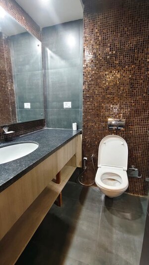 Bathroom in 1 BHK Apartment at Iris CHS, Kasarvadavali – for Rent