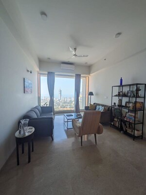 Living Room in 4 BHK Apartment at Kalpataru Horizon, Worli – for Rent