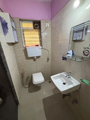Bathroom in 1 BHK Apartment at Haware Estate, Kasarvadavali – for Rent