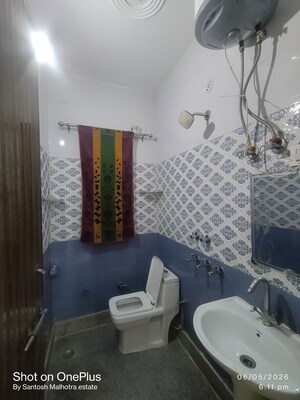Washroom in 2 BHK Builder Floor at Dwarka Mor – for Rent