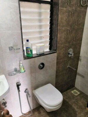 Bathroom in 1 BHK Apartment at Ayyappa Juhu Radhika, Juhu – for Rent