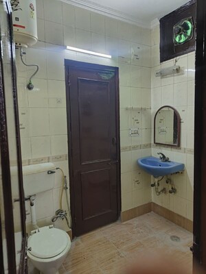 Bathroom in 3 BHK Builder Floor at Malviya Nagar – for Rent