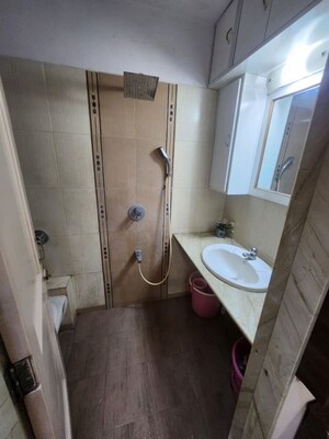 Bathroom in 2 BHK Apartment at Balaji Trinity Heights, Haware City – for Rent