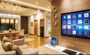 Living Room in 4 BHK Apartment at Embassy Citadel, Worli – for Sale
