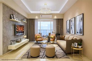 Living Room in 4 BHK Apartment at Lower Parel – for Sale