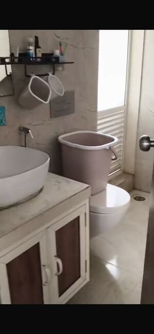 Bathroom in 1.5 BHK Apartment at Dosti West County, Balkum Pada – for Rent