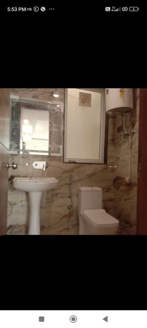 Bathroom in 4 BHK Builder Floor at Freedom Fighters Enclave – for Rent