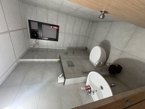 Bathroom in 3 BHK Apartment at Mahanuraj CHS, Aundh – for Rent