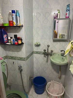 Bathroom in 1 BHK Apartment at Padmavati Complex, Kandivali West – for Rent