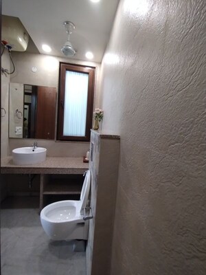 Bathroom in 4 BHK Builder Floor at Sushant Lok I – for Rent