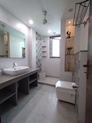 Washroom in 4 BHK Builder Floor at Sushant Lok I – for Rent