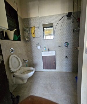 Bathroom in 3 BHK Apartment at Sanghvi Aaditya Elegance, Matunga West – for Rent