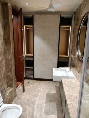 Bathroom in 4 BHK Builder Floor at Jor Bagh – for Rent