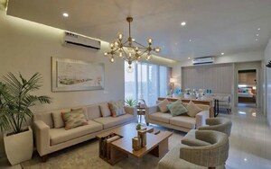 Living Room in 4 BHK Apartment at Godrej Meridien, Sector 106 – for Sale