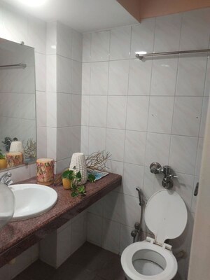 Bathroom in 2 BHK Apartment at Jheel Darshan Apartment, Powai – for Rent
