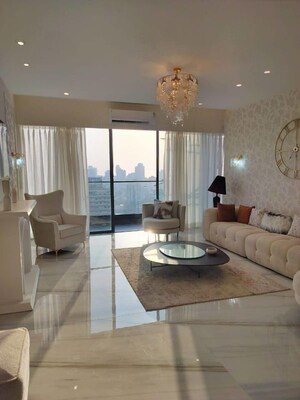Living Room in 4 BHK Apartment at Adani Ten BKC, Bandra East – for Sale