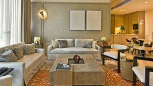 Living Room in 3 BHK Apartment at Rustomjee Crown, Prabhadevi – for Sale