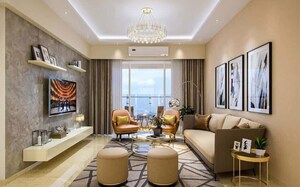 Living Room in 3 BHK Apartment at Embassy Citadel, Worli – for Sale