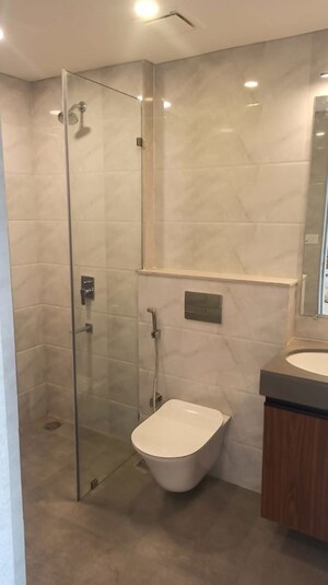 Bathroom in 2 BHK Apartment at Lodha Bellagio, Powai – for Rent