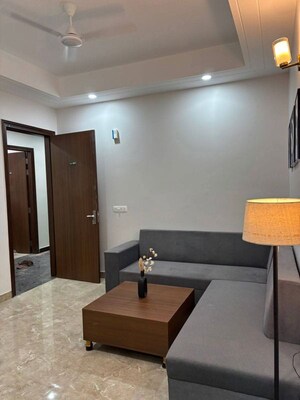 Living Room in 1 BHK Apartment at Bhartiya City Nikoo Homes II, Thanisandra Main Road – for Rent