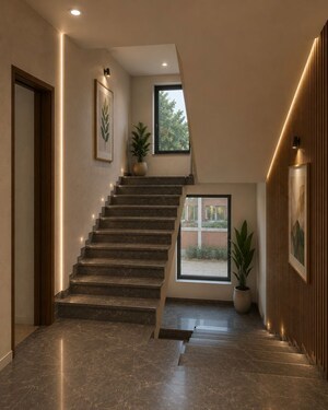 Staircase in 3 BHK Builder Floor at Hajipur – for Sale
