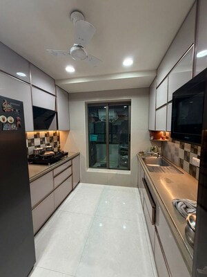 Kitchen in 3 BHK Apartment at Neelkanth Greens, Manpada – for Rent