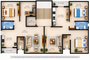 Floor Plan in 2 BHK Builder Floor at Shivaji Nagar – for Sale