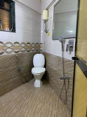 Bathroom in 1 BHK Apartment at New Nikita Apartments, Borivali West – for Rent